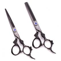 Haarschneideschere Professionelle Purple Dragon 5,5" 6" Japan 440C Friseursalon Haarausdünnungsschere Friseurschere Z9004