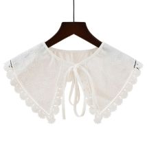 Colletto finto elegante giapponese per donne e ragazze Sciarpa scialle staccabile bianca in pizzo ricamato floreale per accessori per studenti