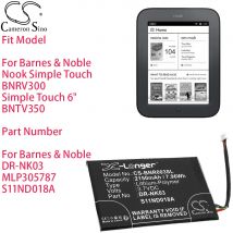 Ebook, Lettore Batteria per Barnes & Noble Nook Simple Touch BNRV300 Simple Touch 6" BNRV350 DR-NK03 MLP305787 S11ND018A
