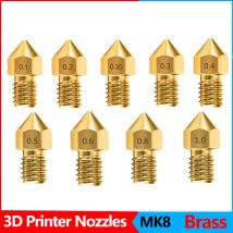 SHOOMO 3D Printer Extruder Brass Nozzles Print Head for Anet A8 Makerbot MK8 Creality CR-10  S4 S5 Ender 3 3Pro 5 Clean Tool Kit