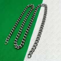 9,5 mm kubanische Gliederkette aus reinem Titan für Männer und Frauen, Valentinstag, Jahrestag, Geburtstag, Geschenk, 61 cm