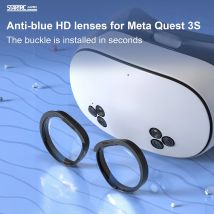 Copriobiettivo antigraffio per accessori Meta Quest 3S VR Montature per occhiali magnetiche Protezione per lenti ottiche anti-luce blu