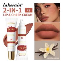 Lakerain Lip Balm Long-lasting Hydrating Matte Finish Highly Pigmented Smudge-proof Moisturizing  2 in 1 Lip & Cheek Cream
