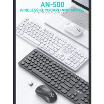 Wireless Keyboard And Mouse Combo-Full-Size Wired Backlit Gaming Keycaps Optical Mouse With Adjustable 1600 DPI for Windows 2.4G