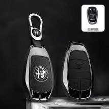 Custodia protettiva per chiave intelligente per auto in pelle per Alfa Romeo Giulia 2015 + Stelvio 2016+ Spider Etcetera Accessori