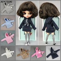 Mode Handgemachte Hoodie Für Blythe Puppe Sweatshirt Outfits Mode Puppe Kleidung Für Blyth Puppe Top Kinder Spielzeug 1/6 Puppe Zubehör