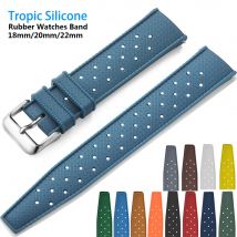 Tropikalny silikonowy pasek do zegarka Quick Release Watch Band 18mm 20mm 22mm Gumowy pasek do inteligentnego zegarka Tropic dla Oris Seiko Citizen