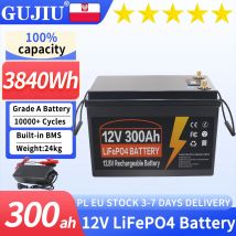 12V 300Ah 350Ah 150Ah 100AH Lifepo4 Batterie mit integriertem BMS Lithium-Eisenphosphat-Zellenpaket für Golfwagen, solarbetrieben, steuerfrei