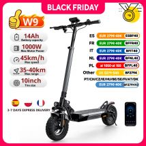 W9 10 pollici Off Road Scooter elettrico 1000W Motore posteriore 48V14Ah Batteria 45 km/h 35-45KM Gamma Freni a doppio disco con APP E Scooter