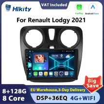 Hikity autoradio Wireless Carplay Stereo per Renault Lodgy 2021 Dokker 2012-2020 navigazione GPS RDS HIFI 2din autoradio unità principale