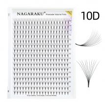 NAGARAKU Sharp Narrow Stem Premade Fans Przedłużanie rzęs 5D 6D 10D Cienka, spiczasta podstawa Rosyjskie wentylatory Gotowa rosyjska objętość