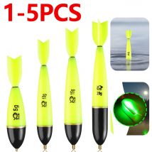 1-5pcs Galleggianti da pesca Accessori da pesca luminosi Pesca notturna Galleggiante Pesca notturna Illumina Bobber per la pesca su roccia dell'oceano in mare