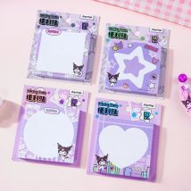 Sanrio Kuromi Color Posted It Memo Sticky Melody Cinnamoroll Note Pads Posits Stationery Notebook Office Planner Message Sticker