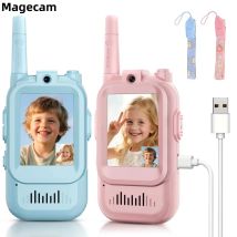 Magecam Video-Walkie-Talkies für Kinder, 2er-Pack, wiederaufladbare Gegensprechanlage, Walkie-Talkie, 2 Bildschirme, One-Click-Anruf, Video-Gegensprechanlage für Kinder