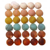WFFNNKC 10-20Pcs Round Resin Patch Flat Bottom Cabochon Handmade DIY Hairpin Earrings Neckalce Jewelry Charms Making Accessories