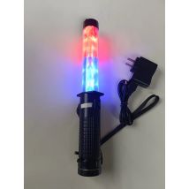 30cm/32cm Red Blue Traffic Control Wand LED Signals Warning Light Parking Guide Sticks Road Safety Rod With Whistle