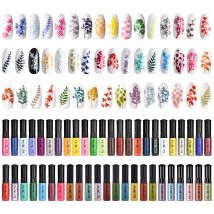 KADS 47 colori Nail Art Stamping Polish Nail Stamp Polish Set Manicure Stampa Lacca Smalto per unghie per stampaggio piastre sfuse