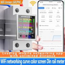 100A Tuya WiFi Din Rail miernik energii AC50-320V inteligentny miernik energii elektrycznej cyfrowy wyświetlacz Monitor krzywa napięcia amperomierz GR2PW