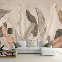 Benutzerdefinierte Wandbild Tapete Moderne Moderne Einfache Elegante Banana Leaf Wand Malerei Wohnzimmer Schlafzimmer Wohnkultur Papel De Parede 3D