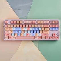 JCM Copritasti rosa 121 tasti/set 5 lati DYE-SUB PBT XDA Profilo per tastiera meccanica da gioco Cherry Mx Switch Fun 60 regali per ragazze