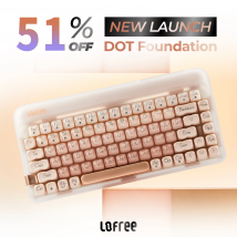 LOFREE DOT-Teclado mecánico "base", inalámbrico, Bluetooth, tres modos, enchufe en caliente y estructura de junta, teclado óptico único