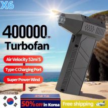 Ventilador violento de 400000RPM, potente soplador de aire, aspirador de polvo, carga tipo C, vientos fuertes, soplador de chorro Turbo sin escobillas de 53 m/s ﻿