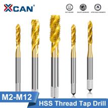 XCAN HSS 6542 Maschio filettato Maschio a vite metrica Punta da trapano Flauto a spirale Macchina destra Rubinetto a spina M2 M3 M4 M5 M6 M8 M10 M12