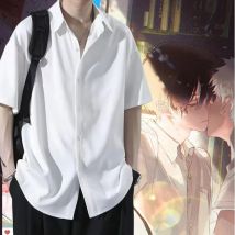 Anime The Summer Died Cosplay Hikaru Ido Kostüm Weißes Hemd Kurzarm Top Schuluniform für Frauen Männer Mottoparty