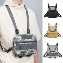 Men's Tactical Molle Chest Bag Sports Nylon Outdoor Mountaineering Travel Vest Bag Tactical Style Large Capacity Backpack