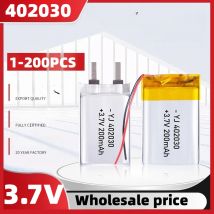 402030 200mAh 3.7V Batteria ai polimeri di litio per braccialetto intelligente Registratore vocale GPS Tablet PC Strumento di addestramento per animali domestici Webcam batterie