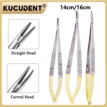 1 Stück Dental Kieferorthopädische Castroviejo Nadelhalter mit Schloss Matrix Bands Platzierung Pinzette Gerade/Gebogene Chirurgische Zange Forcep