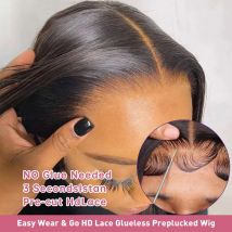 Pronto da indossare parrucca Glueless 100% parrucca di capelli umani 6 x4 5 x5 parrucche di chiusura in pizzo Pre pizzicate parrucca di pizzo dritto per capelli brasiliani per le donne