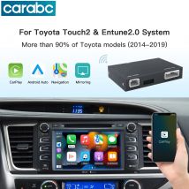 CARABC inalámbrico Carplay Android Auto para TOYOTA Touch 2 Entune 2,0 Highlander Tundra Sienna Prius Yaris Camry módulo CHR