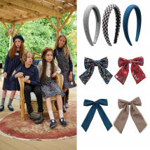 Fashion Lace Velvet Winter Large Hair headband Baby Mini clip Kids School Hair Accessories hairband