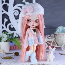 ICY DBS Blyth 1/6 muñeca pintada a mano conjunto lindo conejito cara esmerilada muñeca Set SD