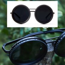 Hand made ND9  Retro Punk  Polarized   Men Round Adjustable  Sunglasses  Women   UV anti UV Fishing sunglasses ND  Filter
