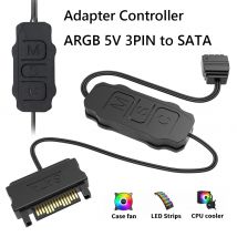5V 3PIN ARGB Controller ARGB 5V 3PIN To SATA ARGB Sync Adapter Controller Interface Extension Cable For Cooling Fan Light Strip