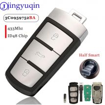 Jingyuqin 3 pulsanti Flip Smart Car Remote Key Fob con Chip ID48 muslimah 433MHZ ID48 per VW Passat