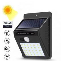 Luci solari da esterno 40LED con sensore di movimento impermeabile a 3 modalità Illuminazione di sicurezza Lampada da parete a LED per portico da giardino