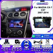 Android 17 2Din Carplay Android Auto 4G WLAN für MAZDA CX-7 CX7 CX 7 2007-2014 GPS DSP BT Touchscreen Multimedia Autoradio
