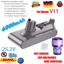 New 6.0 For Dyson V11 Replacement Lithium 25.2V Battery Absolute Pro Fluffy Motorhead SV14 Outsize SV17 Battery Vacuum Cleaner