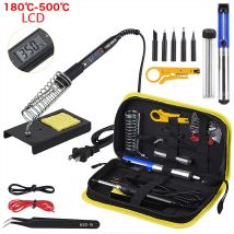 JCD 80W Kit saldatore elettrico Display LCD Temperatura regolabile 220V 110V Strumenti di saldatura Set Punte di saldatura Stazione di rilavorazione