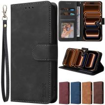 Wallet Skin-friendly With Card Slot Bracket Magnetic Flip Case For Apple iPhone Air 17 Pro Max 16e 15 Plus 14 13 12 11 XR Cover