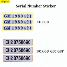 cltgxdd 1-5 pezzi PER GB GBC GBP console di gioco shell posteriore etichetta adesiva accessorio numero di serie adesivo shell targhetta etichetta
