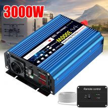 Convertitore di potenza a onda sinusoidale pura 3000W DC 12V 24V a AC 230V Convertitore di frequenza 50hz Trasformatore inverter per auto solare LED