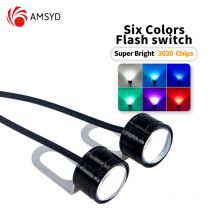 1Pairs Super Helle 6 Farbe Flash Schalter 3030 9SMD LED Motorrad Scheinwerfer Scheinwerfer Fahr Licht Scheinwerfer Hilfs Licht