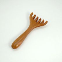 Sandelholz Kopf Massage kamm Holz Kopfhaut Massage gerät breite Zahn kämme Gesichts massage Board Kopfhaut Kamm Friseur Styling-Tools