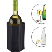 Rapid Ice Wine Bottle Cooler Reusable & Elegant Chill Cooler with Sleeve & Refrigerant Gel Iceless Chiller for Champagne Beer