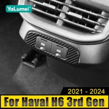 Für Haval H6 3rd Gen GT 2021 2022 2023 2024 HEV PHEV Edelstahl Auto Hinten Zigarette Leichter Panel Abdeckung Trim USB rahmen Aufkleber