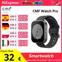 Versión Global CMF by Nothing Watch Pro 1.96" AMOLED Bluetooth 5.3 BT Calls with AI Noise Reduction GPS Smartwatch CMF watch Pro